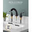 Black bathroom faucets, sink faucet - 2 handle,with pop up drain mount