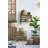 Set Of 2 6.5X6.5X6" Brown Cement Planter With Woven Tassel Accent