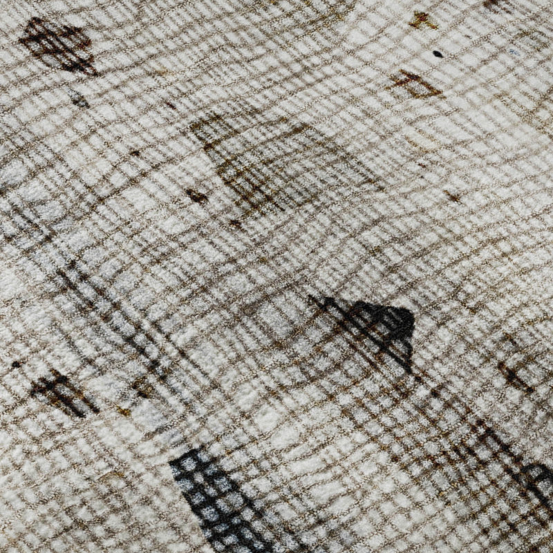 Premium Machine Washable Mayfield AMF2092 Abstract Rug, Linen, 9' x 12'