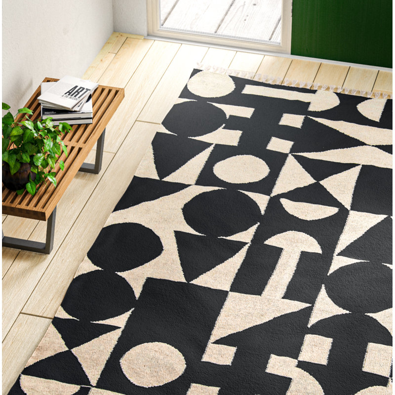 Roshni Wool Geometric Indoor Rug, Rectangle 7'6" x 9'6"