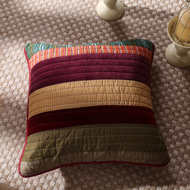 Striped Cotton Pillow Cover