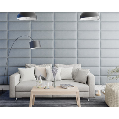 Kapiolani 30 cm x 75 cm Peel and Stick Upholstered Wall Paneling in Sky