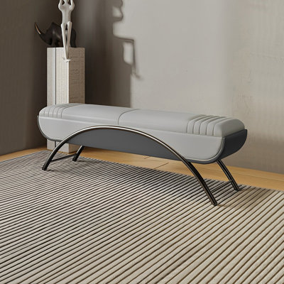 Banc rembourré avec tabouret italien