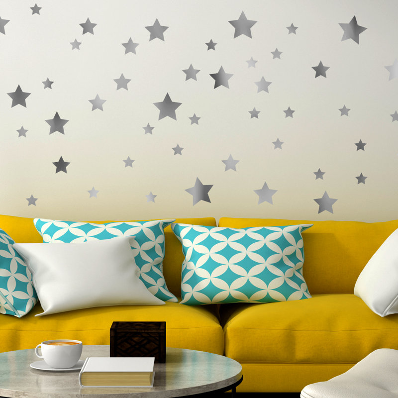 Alberta Wall Sticker, Double, Silver Metallic