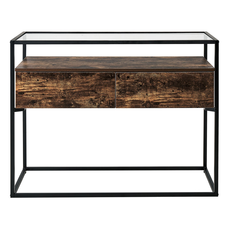Chewton 100cm Glass Top Console Table