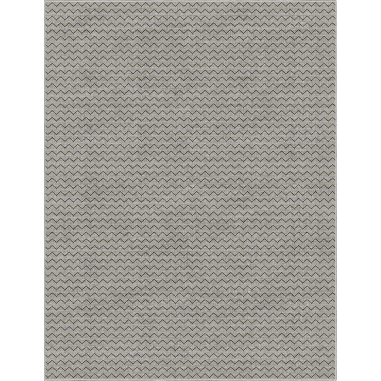 Kehr Mesa Grey Chevron Tribal Flatwoven Rug – Easy Clean & Durable