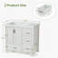 Meuble-lavabo 36 po avec lavabo simple, meuble-lavabo sous-comptoir moderne avec 2 portes et 4 tiroirs. Blanc, l 35,8 po x P 19,7 po x H 35,4 po.