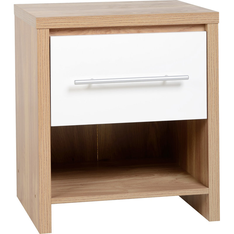 Louisa 1 Drawer Bedside Table, Natural