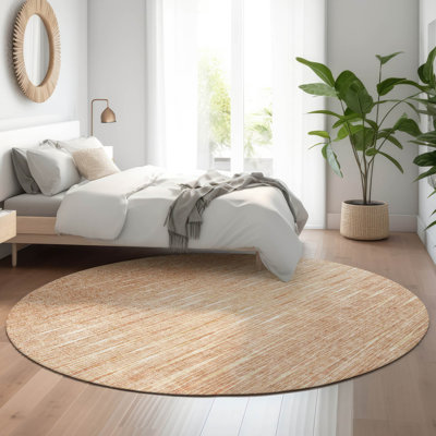 Premium Machine Washable Prisco Salmon Rug