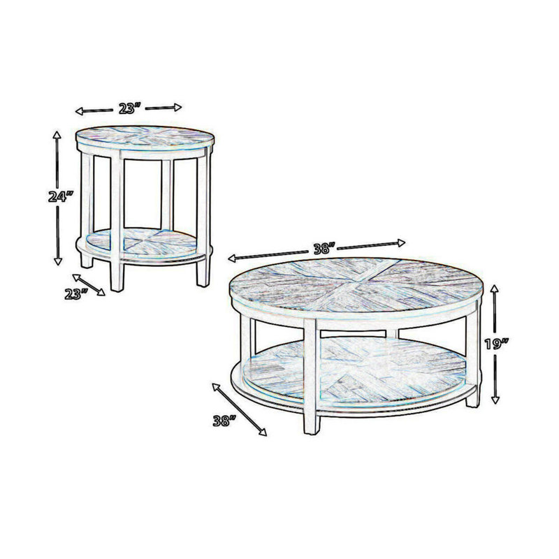Williston Forge Richville 3-Piece Coffee Table Set