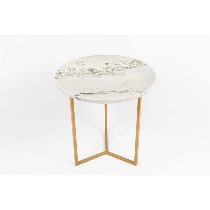 Draper Frame End Table, Gold