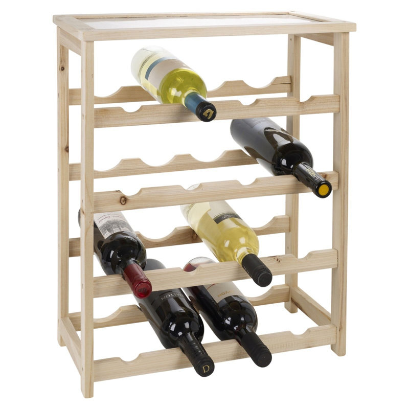 Floor Wine Bottle Rack in Beige