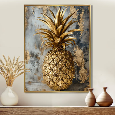 Golden Glam Pineapple - Pineapples Wall Art