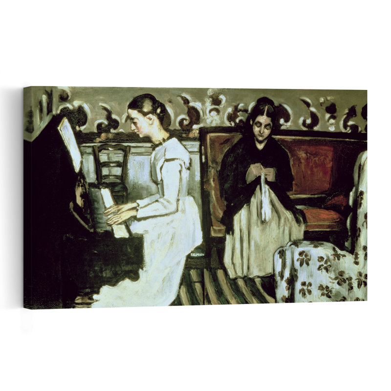 Girl At The Piano, 1868-69 Abstract Contemporary Wall Art Print, 60.96cm H x 91.44cm W