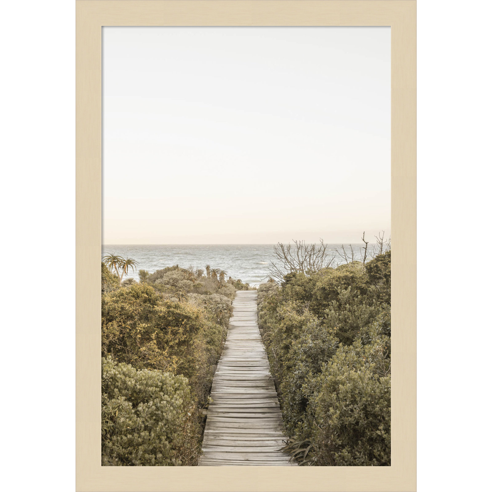 Boardwalk by Shot by Clint Wood Framed Wall Art Print, 17" H x 12" W, Brown