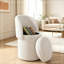 Fauteuil demi-tonneau avec rangement à plateau rabattable-409842322