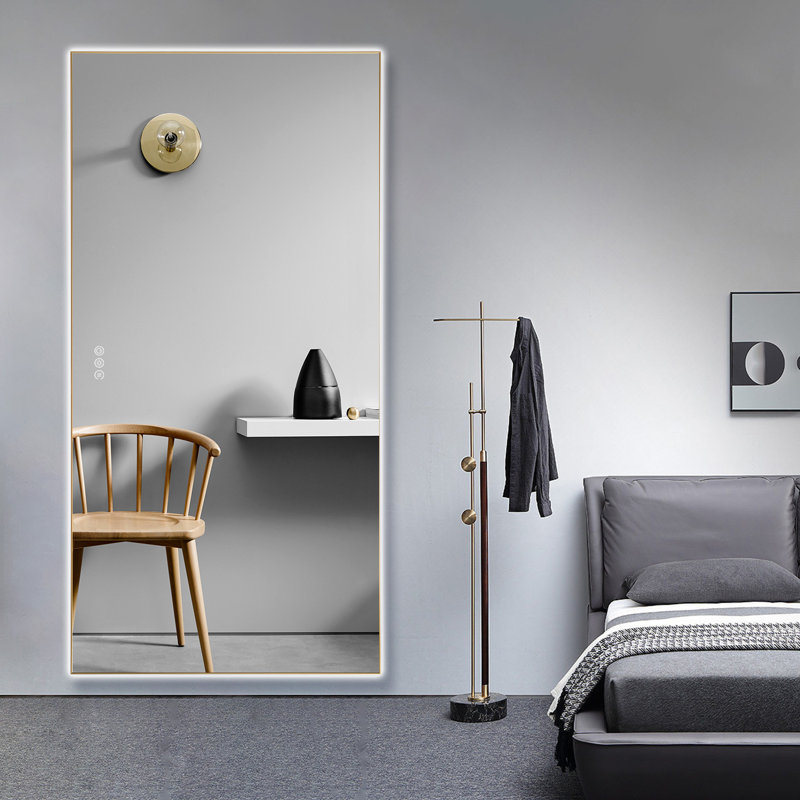 Miroir mural lumineux, 60 po x 36 po, Or