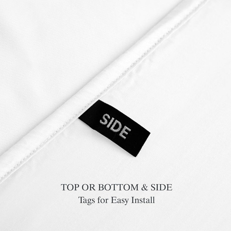 Ensemble de draps pour chambre d'amis TENCEL, Ensemble de draps pour taille de lit simple avec d, Blanc