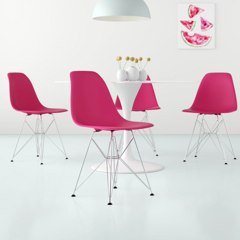 Loie Netherton Side Chair, Pink, Silver, 4