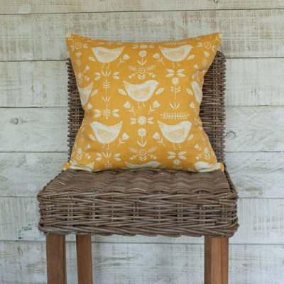 White and Yellow Throw Cushion