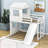 Wooden L-Shaped House Style Bunk Bed with Slide Harper Orchard-971306892-1030935836