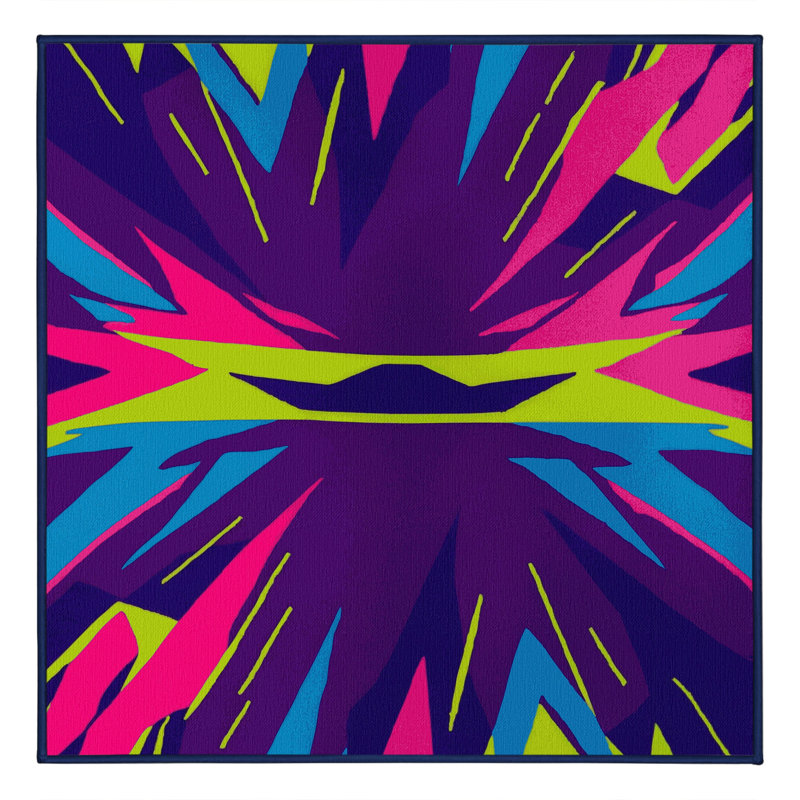 Neon Shadows Rug, Square 4'