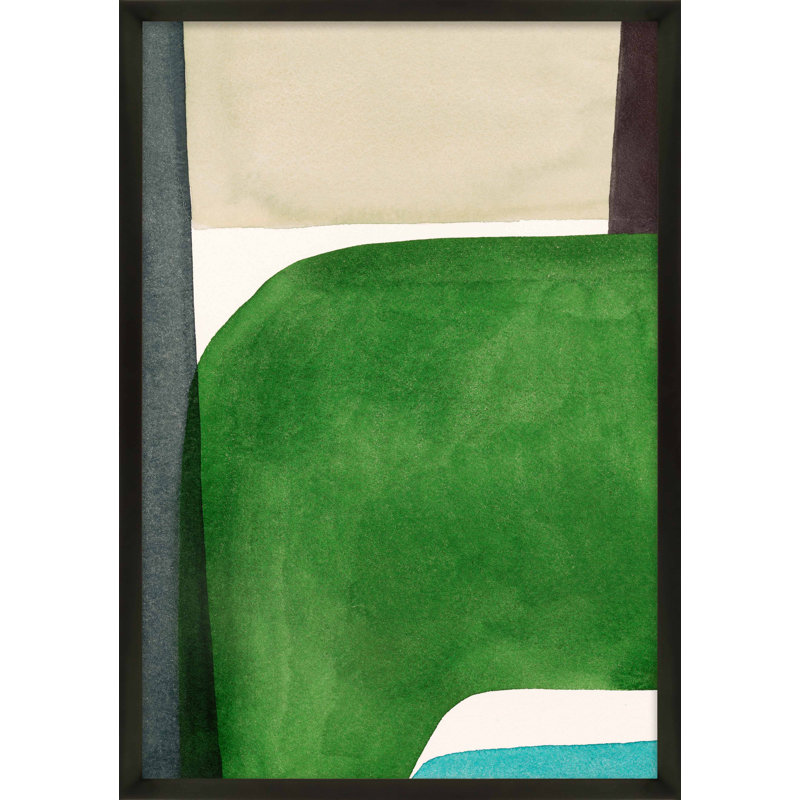 Reliable Green Print by Julia Balfour, 30" H x 21" W x 1.25" D, Black Picture Framed Paper