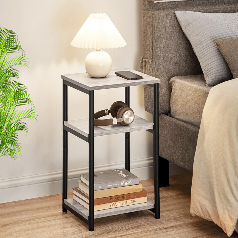 Side Table, Camel Brown, Black