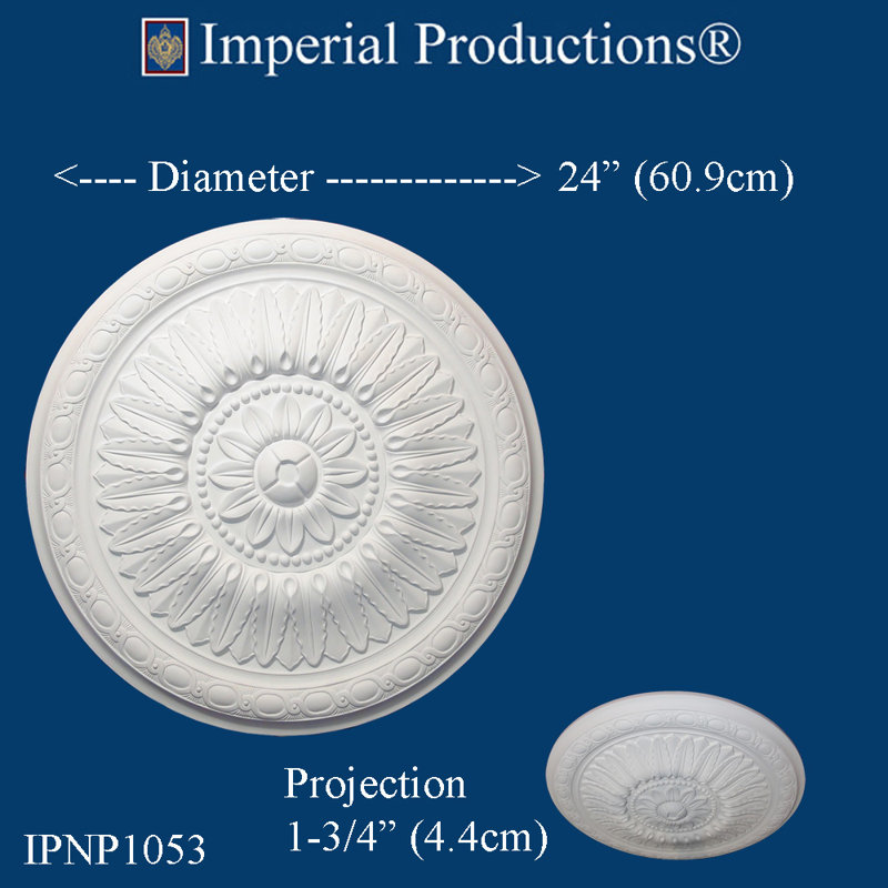 Médaillon de plafond H 24 po x l 24 po x P 2 po