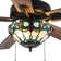 52"W Khat 5-Blade Remote-Controlled Stained Glass Ceiling Fan