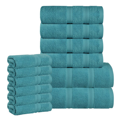  Ensemble de serviettes en coton 12 pièces Smart Quick-Dry Zero Twist