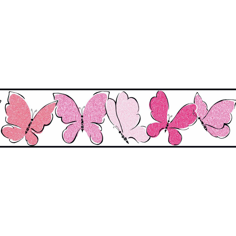 Junot Floral Border, Pink/Green