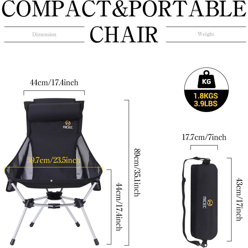 Chaise de camping pliante Tharel
