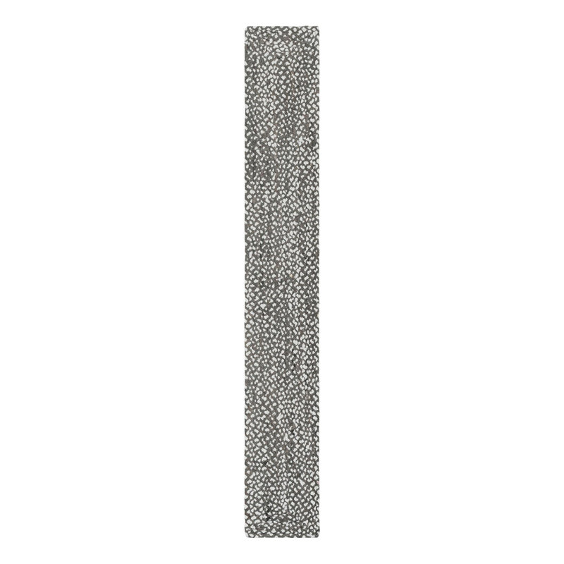 Barlet Handmade Braided Cotton Gray Area Rug, Table Runner 1'2" x 8'