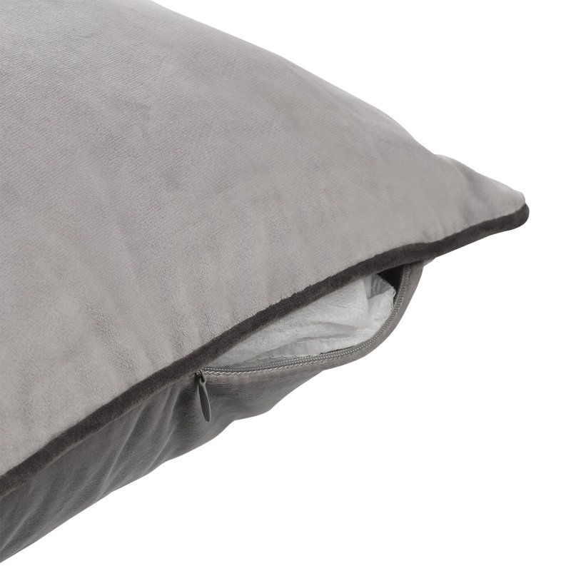 Meridian Square Cushion, Dove/Charcoal