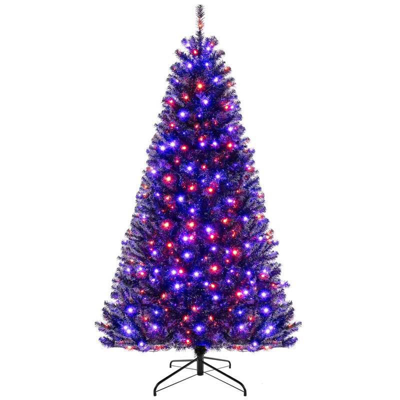 Ebern Designs 8 Halloween Tree Artificial Decoration Tree w/1408 Branch Tips 6 Lighting Modes