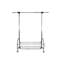 Barre à vêtements extensible en métal chromé