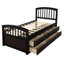 Lit plateforme simple avec rangement et lit en bois massif avec mobilier de chambre à 6 tiroirs-1510707556