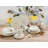 MANDALA GOLD 8 Piece Dinnerware Set, Service for 2