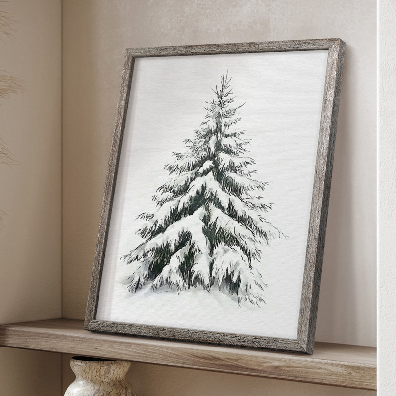 «Christmas Holiday Art VI», reproduction encadrée - bois massif, H 30 po x l 24 po