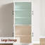 Grande armoire 70 po avec 4 portes et tablettes réglables, armoire de rangement autoportante Farmhouse-54682705