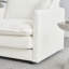 Canapé en U en chenille blanche: canapé modulaire à 5 places pour salon moderne en chenille: avec cinéma maison