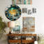 Horloge murale renne paysage d'hiver