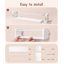 Ensemble de 3 tablettes flottantes blanches de 40 cm (15,8 po) pour chambre d'enfant, étagère murale en pin massif avec traverses avant en moulures de bois-524540981-524540987