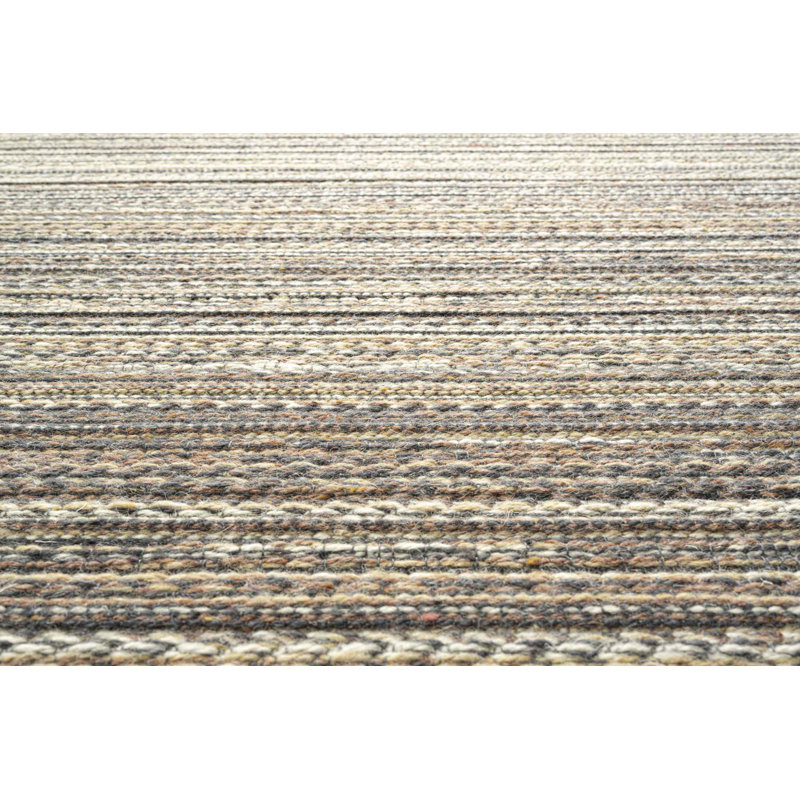 Knott Striped Wool Hand Woven Area Rug, Rectangle 160 x 230cm