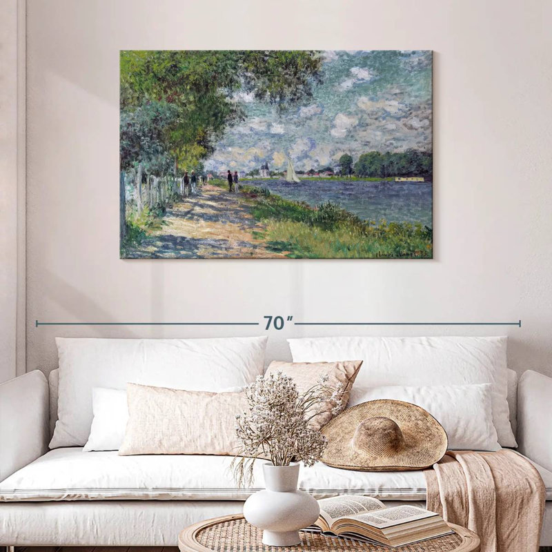 Tergel la seine à Argenteuil 1875, H 30 po x l 45 po