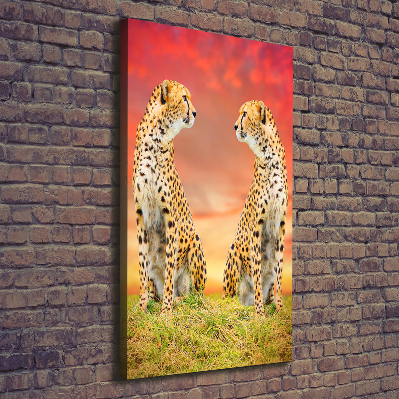 Two Cheetahs - Wrapped Canvas Print