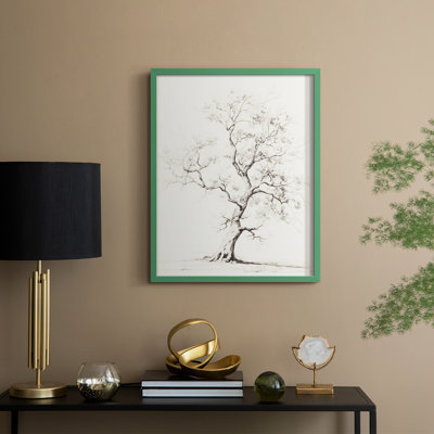Vintage Floral Print VIII Framed Print - Solid Wood