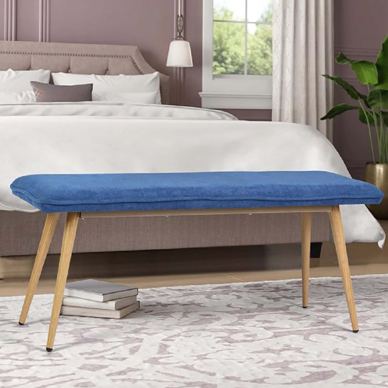 Banc rembourré Adulfo, Bleu