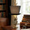 23.5" Gold Rabbit Table Lamp With Top Hat Linen Shade